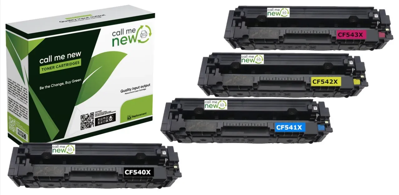 4x Callmenew Toner für HP CF540X-3X Set Color Laser Jet Pro M 254 MFP M 280 281