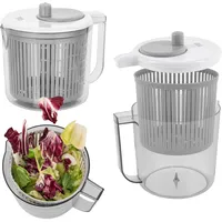 Teesa Salatschleuder 2,5 l Transparent/Weiß