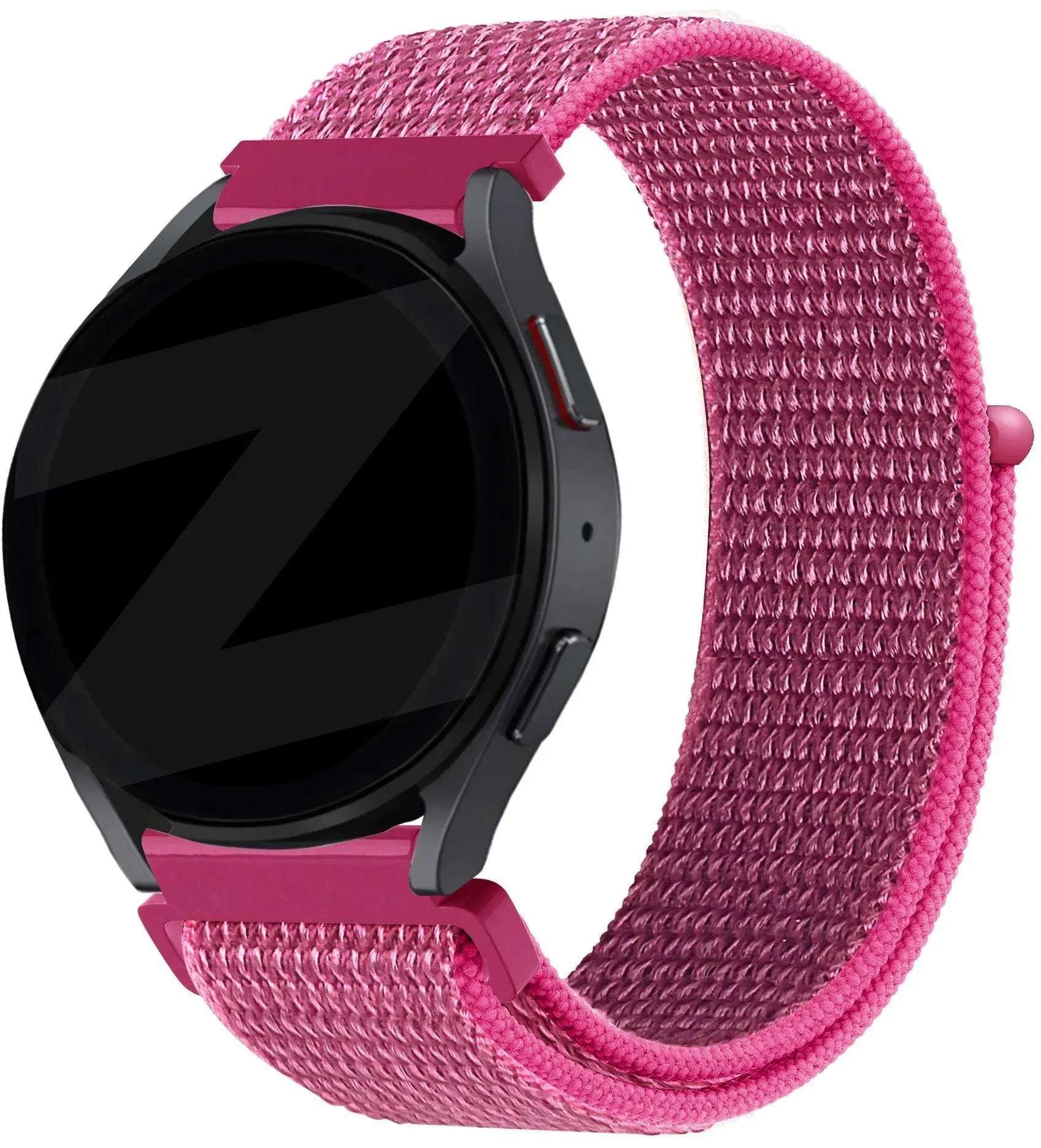 Bandz Oozoo Smartwatch 20mm Armband Nylon für Oozoo Smartwatch 20mm - Dragonfruit - Klettverschluss