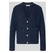 Tommy Hilfiger SOFT WOOL CABLE CARDIGAN Blau M