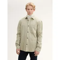 Tom Tailor Relaxed Garment Dye Langarmhemd Beige Abbey Stone