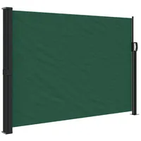 vidaXL Seitenmarkise Ausziehbar Dunkelgrün 140x500 cm