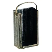 FireFix Briketttrage Stahl gehämmert 20 x 14 x 32 cm messing