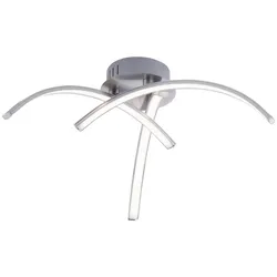 LED Deckenleuchte, 3-flammig, stahl, gebogene Form, filigran