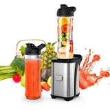 Enfmay Mixer Smoothie Maker - 350W Smoothie Maker to Go Mit 2X600Ml Flaschen - T