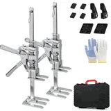 Arbeitssparender Arm, 2 Stück Edelstahl Arm Handwerkzeugheber mit Koffer, Langsam und Schnell Hebefunktion, Bis Zu 440LBS, Hebevorrichtung für Möbel, Türen, Board, Schrank, Gipskartonplatten