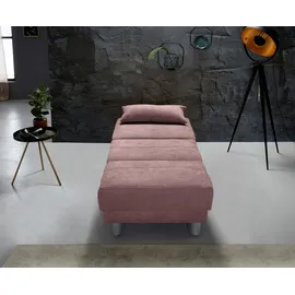 Home Affaire Schlafsofa HOME AFFAIRE "Gina", rosa (flamingo), B:80cm H:86cm T:195cm, Sofas, Schlafsofa, mit einem Handgriff vom Sofa zum Bett