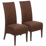 Amagohome Stuhl Rattanstühle Set 2 Stück Esszimmer Stühle Antonio Polsterstühle braun braun