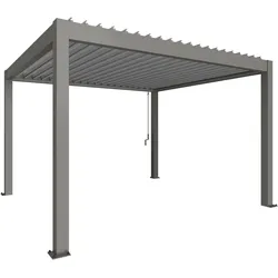 Pergola BIOHORT "4 x 3,5", silber, metallic, Pergolen, stilvoller Schattenspender für mehr Komfort im Freien