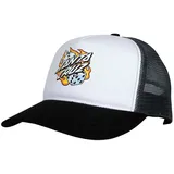 Santa Cruz Flaming Dice Dot Meshback Kappe weiß One Size