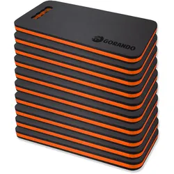 GORANDO® Premium EVA Kniekissen - 44x22cm - für Garten, Haus, Werkstatt - Kniepad - orange - 10Stück
