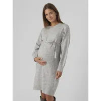 MAMA LICIOUS MAMALICIOUS Damen »MLNEWANNE L/S ABK KNIT DRESS A. Noos, Light Grey Melange, M