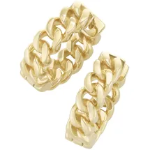 Smart Jewel Paar Creolen SMART JEWEL "Panzerkettenoptik, Silber 925", gold, Ohrringe, Damen, Silber 925 (Sterlingsilber)