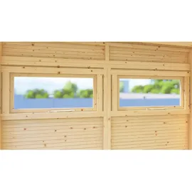 BERTILO Gartenbüro Cubus 3 Office 337 x 234 cm Natur