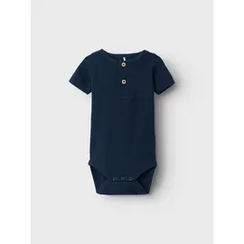 NAME IT Kurzarmbody NBMKAB SS BODY NOOS Baumwollmischung, Kurzarm, Knopf-Details blau 50