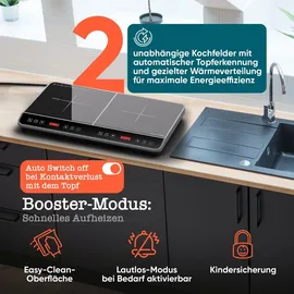 STILLSTERN Doppel-Induktionskochplatte 3600 W