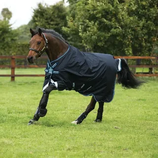 Horseware Amigo Bravo 12 Turnout 0g Lite DISC - Navy/White - Blau