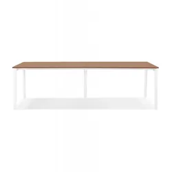 Doppelbank Schreibtisch aus Holz mit Walnussfinish  Grosser Bürotisch für Teamarbeit  Eleganter Konferenztisch im Modernen Design  Kadima Design