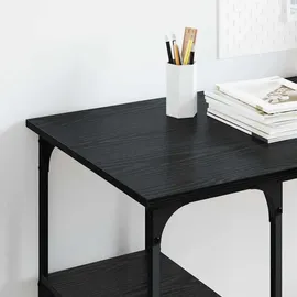 vidaXL Schreibtisch mit Regal Schwarz Eichen-Optik 140 x 50 x 75 cm