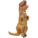 Geerypsy Dinosaurier Aufblasbares Kostüm for 130-150cm height T-Rex-Kostüm für Halloween Karneval Weihnachten Festival