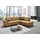 die planbar Ecksofa DIE PLANBAR "PN-EM23166 L-Form", gelb (kurkuma), B:261cm H:80cm T:235cm, Sofas, Ecksofa, optional mit Kopfteilverstellung und Stauraum