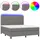 vidaXL Boxspringbett 180 x 200 cm Dunkelgrau