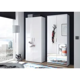 MID.YOU LINCOLN 80 x 190 x 35 cm 11 Fächer hochglänzend / weiß