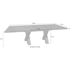 Mäusbacher Couchtisch MÄUSBACHER "TOPSELLER", grau (graphit, texas oak, graphit, texas oak), B:120cm H:52cm, Tische, Couchtisch, Ausziehbar, in verschiedenen Ausführungen