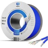 HB-Digital CAT 8 Duplex max. 2000 MHz S/FTP AWG22 LSZH blau