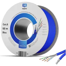 HB-Digital CAT 8 Duplex max. 2000 MHz S/FTP AWG22 LSZH blau