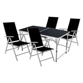 Mojawo Camping Garnitur 5-tlg. Silbergrau/Schwarz
