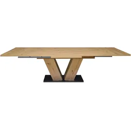 Mäusbacher Cantus Ausziehtisch 90 x 76 x 130-170 cm Eiche Artisan schwarz