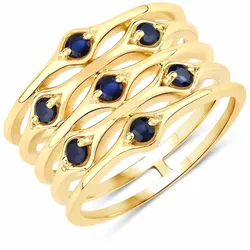 Rafaela Donata Ring Sterling Silber Saphir in Gelbgold Ringe   Damen 