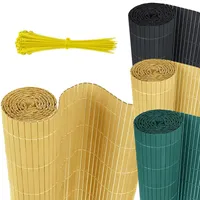 HENGMEI 600x160cm PVC Sichtschutzmatte Sichtschutzzaun Bambus - Zaun Sichtschutz Windschutz Blickdicht fur Garten, Balkon und Terrasse, Bambus