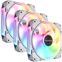 Cougar Gehäuse Lüfter Apolar 120 ARGB, Reverse Blade Weiß (3 in one Package)