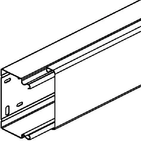 Niedax Leitungsschutzkanal60 x 100 mm, Länge 2m, Stahl verzinkt, cremeweiß