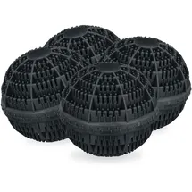 Relaxdays Waschball 4er Set, schwarz