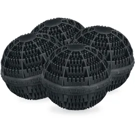 Relaxdays Waschball 4er Set, schwarz