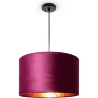 Paco Home Pendelleuchte Stehleuchte Dreibein Wohnzimmer Lampenschirm Velours Unifarben