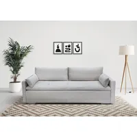 INOSIGN Schlafsofa »Andrea«, mit Boxspringaufbau, Bettfunktion & Bettkasten, Dauerschlafsofa beige