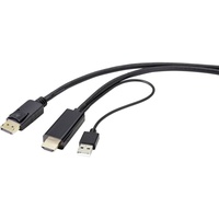 Renkforce DisplayPort / HDMI Adapterkabel DisplayPort Stecker, HDMI-A Stecker
