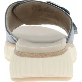 Jana Damen Pantoletten mit Schnalle Vegan, Blau (Denim), 37 EU