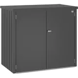 Biohort Mülltonnenbox Alex Duo 129 cm x 147 cm x 88 cm Dunkelgrau-Metallic