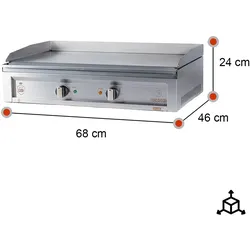 RomuxRomux® - 70 cm Elektro-Stahlgriddle für den Tischgebrauch | Industrielle Kochplatte für schnelles Aufheizen für professionelles Kochen
