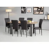 Home Affaire Essgruppe Bergamo, (Set, 7-tlg), 7-tlg. Essgruppe mit ausziehbarem Tisch, erhältlich in vielen Farben grau