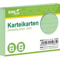RNK Rnk, Karteikarten Karteikarten grün, liniert, DIN A8, (170