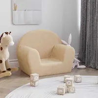 vidaXL Kindersofa Creme Weicher Plüsch