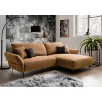 Home affaire Ecksofa Amarena L-Form, inklusive Armlehnenverstellfunktion, 4x Zierkissen gratis gelb