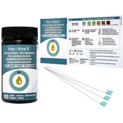 One+Step Glukose Teststreifen - Blutzucker Schnelltest für zu Hause - Blutzuckerteststreifen 100 St