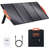 VEVOR 120W Solarpanel faltbar 12V monokristallinen Solarmodul 6,66A Solaranlage Umwandlungsrate von 23% Inkl. 2x USB-Schnellladeanschlüsse (QC3.0), Typ-C-Anschluss, 18-V-Gleichstromausgang